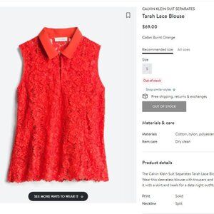 Calvin Klein Suit Separates - Tarah Lace Blouse